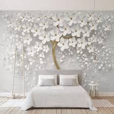 Paintings for bedroom decor decorating ideas amazing simple with home interior paintings for bedroom. Custom Any Size Murals Wallpaper 3d Stereo White Flowers Wall Painting Living Room Tv Sofa Bedroom Backdrop Wall Papel De Parede Onshopdeals Com