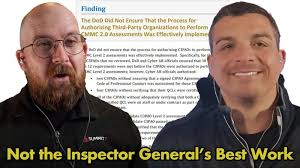 New podcast is up: Inspector General audit of C3PAO authorization pt. 3  Maybe the killing blow to CMMC is buried in the last 2 recommendations?  Apparently DoD's DIBCAC auditors only fumbled a… |