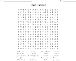 Get our daily and sunday crossword puzzle. Renaissance Word Search Wordmint