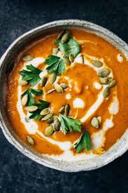 Creamy Vegan Pumpkin Soup Well And Full Recipe Fall Vegan Recipes Vegan Pumpkin Soup Vegan Pumpkin