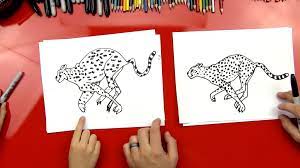 38 best cheetahs images animal drawings cheetahs easy drawings from drawing cute cheetah. How To Draw A Cheetah Art For Kids Hub