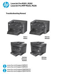 This collection of software includes the complete set of drivers, installer software, and other administrative tools found on the. Hp Laserjet Pro M201 M202 M225mfp M226mfp Troubleshooting Manual Manualzz