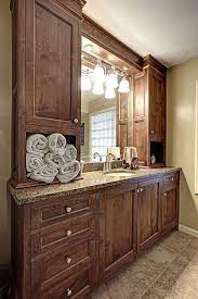 Alder Bath Vanity We Built This Vanity In The Guest Bathroom For A Family In Vestavia The Alder Wood Is Warm A Alder Cabinets Room Remodeling Bathroom Decor