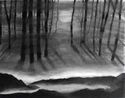 And maybe that's too dark. Amazon Com 1 11x14 Through The Fog Charcoal Drawing Original Landscape Art Dark Forest Home Decor Black White Landscape Fine Art And Illustration Gift Idea Handmade