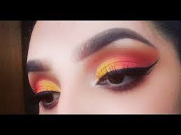 Maquillaje Amarillo Naranja Y Rosa Youtube Maquillaje Amarillo Maquillaje De Color Naranja Sombra De Ojos Verde