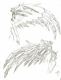 Wings Cool Bones Skeleton How To Draw Manga Anime Skeleton Drawings Drawings Monster Drawing