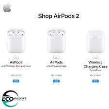 With airpods 2, apple is building on the success of the original by fixing some common gripes and adding new features to it. Apple New Airpods 2 With Wireless Charging Case Original Malaysia Set Shopee Malaysia