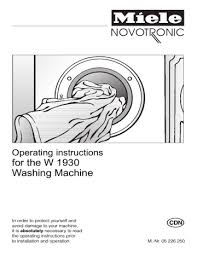Miele novotronic w1918 repair manual w 1966 Miele W 1930 Washing Machine Operating Operating Instructions Manualzz