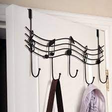 4 99 Gbp Music Note Style Iron Hanger Over The Door Clothes Coat Hooks Towel Rack Holder Ebay Home G Music Themed Bedroom Music Bedroom Music Room Decor
