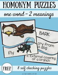 Introduce Your Kids To One Word Having Multiple Meanings With These Free Self Corr Multiple Meaning Words Activities Multiple Meaning Words Homonyms Activities