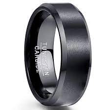 Apollo Black Tungsten Carbide Ring Black Tungsten Rings Mens Wedding Rings Tungsten Black Tungsten Carbide Ring
