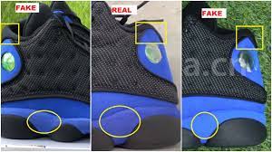 How To Spot And Identify The Fake Air Jordan 13 Black Hyper Royal