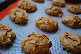Two Ingredient Pumpkin Spice Cookies Peanut Butter Fingers Pumpkin Spice Cookies Pumpkin Recipes Healthy Pumpkin Dessert