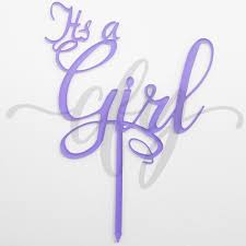 You may applied theis cute design for your baby shower invitation themes. Its A Girl Cake Topper Acrylic Script Frosted Purple Baby Shower Gb Creations For You