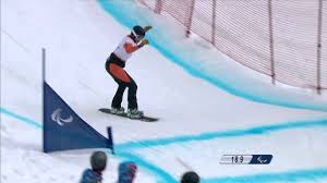 Dansen doet de gehandicapte snowboardster overigens al langer. Bibian Mentel Spee 2nd Run Women S Para Snowboard Cross Alpine Skiing Sochi 2014 Paralympics Youtube