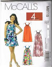 A pillowcase dress pattern is a great way to showcase your favorite designer fabric & sew up a pretty dress in record time. Mccall S 6115 Women S Pillowcase Dress Sewing Pattern New Uncut Drawstring Sundress Sz Ee 14 20
