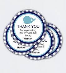 Whale Birthday Favor Tags Printable Pdf Nautic Baby Shower Thank You Cards Labe Baby Shower Thank You Cards Trendy Baby Shower Ideas Baby Boy Shower Favors