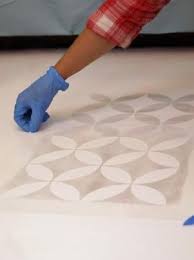 How To Paint Old Vinyl Floors To Look Like New Tile Painted Vinyl Floors Vinyl Flooring Diy Flooring