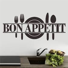 Let's renovate and find a sleek, stylish wall mural to apply in the dining room. Quote Wall Stickers Kitchen Quotes Kitchen Decor Kitchen Wall Decal Bon Appetit Kitchen Wall Art Dining Room Decals Qu151 Home Decor Wall Decor Deshpandefoundationindia Org