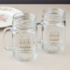 Personalized Printed Mason Jar Mug By Beau Coup Mason Jar Wedding Favors Personalized Mason Jars Mason Jar Favors