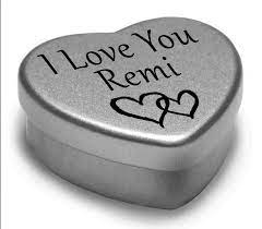 I Love You Remi Mini Heart Tin Gift For I Heart Remi With Chocolates | eBay