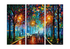 Misty mood 36x48 (90cm x 120cm). Misty Mood Night Palette Knife Oil Painting On Canvas By Leonid Afremov Size 30 X40