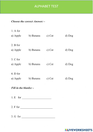 If you must administer the tasks on the same day, you may give one task at the beginning of the screening session . Alphabet Recognition Interactive Worksheet