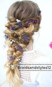 Beautiful Curly Braided Hairstyle Bridal Hair Fairy Hair Princess Hairstyles Braids Flowers Fairytale Hair Diy Hairstyles Cool Braid Hairstyles