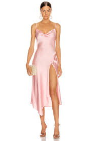 Jonathan Simkhai Cowl Neck Slip Dress In Cherry Blossom Fwrd Silky Dress Cocktail Dress Classy Evening Cocktail Dress Classy Elegant