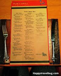 The Happy Travel Bug Gordan Ramsay Pub Grill Ramsay Grilling Menu Menu Restaurant