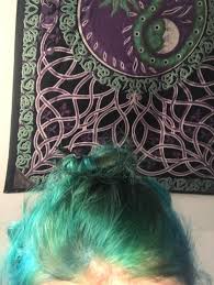 Bown with its base is quite green so it'll neutralize the red tones in the purple for you perhaps you are wondering if purple coffee looks like purple or brown. I Bleached My Color Treated Hair Was Super Uneven And Put Turquoise Over It Natural Hair Is Dark Brown That Was Dyed Black Would Putting A Dark Navy Blue Over It Solve