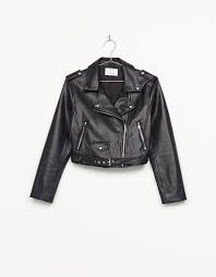 Cropped Faux Leather Biker Jacket Discover This And Many More Items In Bershka With New Pro Leather Jackets Women Casual Chic Outfit Faux Leather Biker Jacket