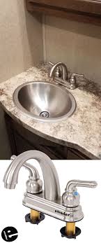 rv bathroom faucet dual teacup handle