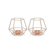 Copper Wire Tealight Holders 2 Pack George Copper Home Accessories Tea Lights Gold Room Decor