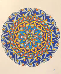 Mandala Design By Angela Porter From Portable Color Me Calm Colored By B Holmes With Kuretake Zig Brush Markers 12 3 In 2020 Mandala Art Mandala Coloring Mandala