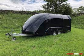 These high quality enclosed trailers are fitted with a with a high impact strength aerodynamic composites body shell. Racecarsdirect Com Eco Velocity Rs Enclosed Car Trailer