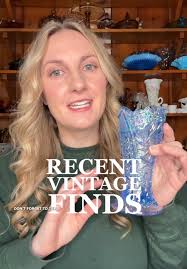 The rosalene glass 🤍💕 #vintageglass #onlinevintageshop #vintagehomedecor  #vintagehaul #antiquestorefinds