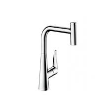 Hansgrohe kitchen faucet with spray, hansgrohe low pressure kitchen tap, hansgrohe pull down kitchen faucet at sanitary shop skybad.de, germany. Hansgrohe Talis Select S220 Kitchen Faucet 72822000 Chrome Swiveling Pull Out Spout