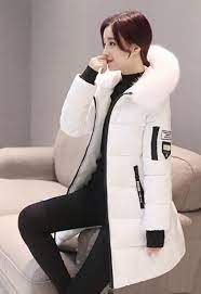 Beyaz Mont Modelleri Casual Winter Outfits Kadin Paltolari Kapusonlu