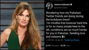 Jemima marcelle goldsmith also known as jemima khan (born 30 january 1974) is a british screenwriter, television, film and documentary producer and the founder of instinct productions. Jemima Goldsmith Sends Love And Salaam To Pakistanis And They Re Melting Diva Magazine