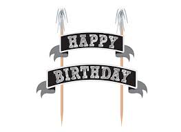 Cut the cake topper out of a heavy cardstock using the templates linked above. Happy Birthday Bunting Cake Topper Printable Novocom Top