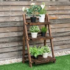 See more ideas about plants indoor mid century living room and living room decor canada. 3 Tier Outdoor Wood Design Flower Pot Shelf Stand Folding Display Rack Garden Walmart Canada