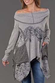 Tunique Angels Never Die Fashion Upcycle Shirt Winter Attire