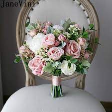Maybe you would like to learn more about one of these? Janevini Vintage Blush Pink Roses Bridal Handle Bouquets Artificial Flowers Bridesmaid Wedding Bouquet De Fleurs White Brooch Wedding Bouquets Aliexpress