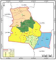 التحليل المكاني لظاهرة البطالة في محافظة ذي قار مشاريع gis in 2021 map my saves map screenshot