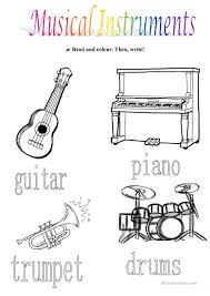 Musical instruments esl matching exercise worksheet for kids. Musical Instruments English Esl Worksheets For Distance Learning And Physical Classrooms