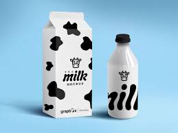Milk Packaging Mockup In 2020 Milk Packaging Drinks Packaging Design Dairy Packaging