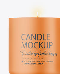 Download Candle W Kraft Box Mockup In Packaging Mockups On Yellow Images Object Mockups PSD Mockup Templates