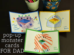 See more ideas about card making, card tutorials, card making techniques. Silly Pop Up Monster Cards For Dad Make And Takes