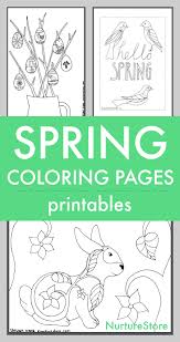 Pretty newly sprung spring flowers. Spring Coloring Sheets Printables For Children Nurturestore